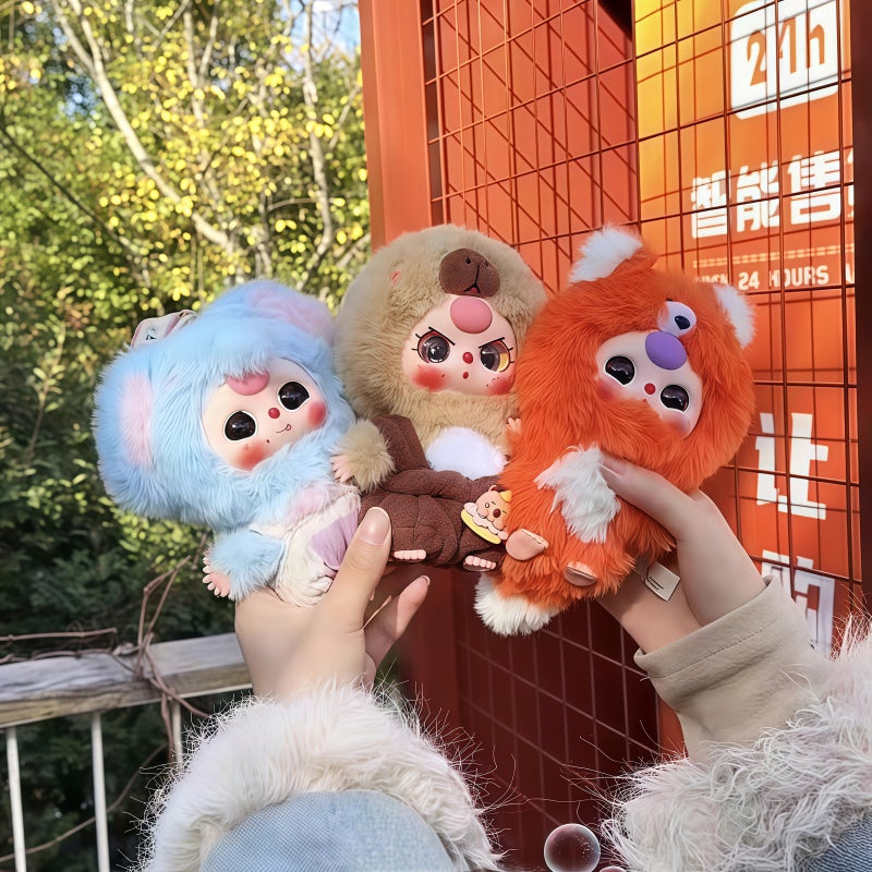 BABY THREE  De-Lovely Mini Cute Plush Series, KawaiiPlush Stuffed Animal Blind Box, Figure Cute Collectible Mini, Kawaii Bunny Doll Desktop Decor, Mystery Surprise Toy Gift for Girls Stuffed Animal, summervibes