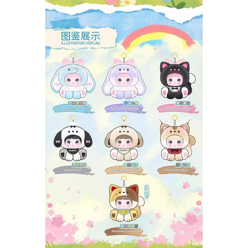 Nommi Sitting Zoo Series Plush Blind Box, Cute Figures, Desktop Ornament, Collectible Toys, Birthday & Holiday Gift, Summervibes