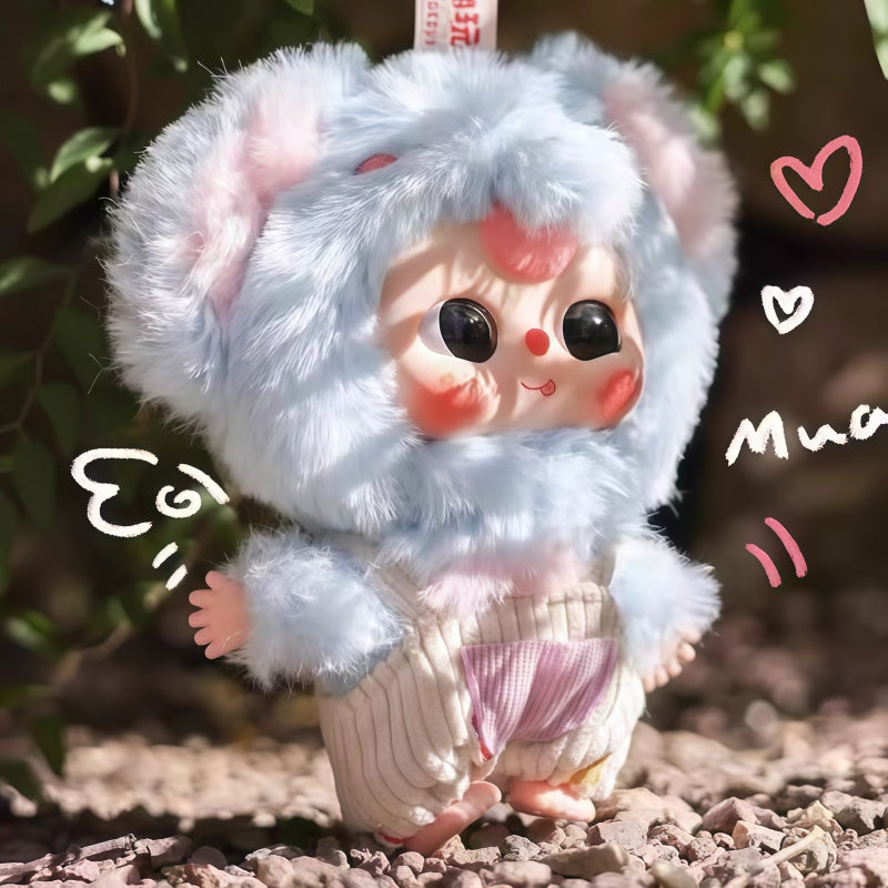 BABY THREE  De-Lovely Mini Cute Plush Series, KawaiiPlush Stuffed Animal Blind Box, Figure Cute Collectible Mini, Kawaii Bunny Doll Desktop Decor, Mystery Surprise Toy Gift for Girls Stuffed Animal, summervibes