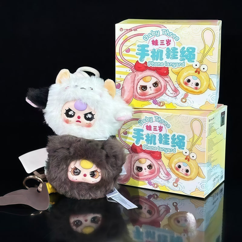 Baby Three Phone Lanyard Plush Blind Box