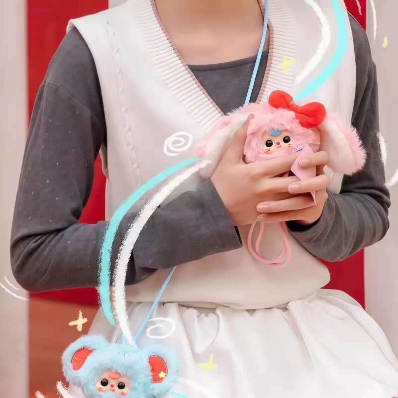 Baby Three Phone Lanyard Plush Blind Box